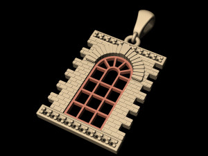 classic window pendant 3Dプリントモデル