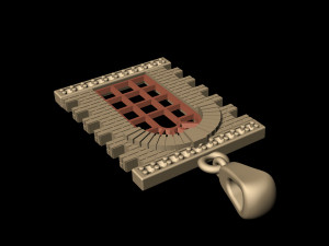 classic window pendant 3Dプリントモデル