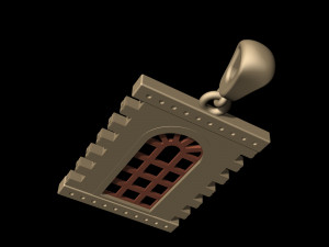 classic window pendant 3Dプリントモデル