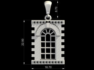 classic window pendant 3Dプリントモデル