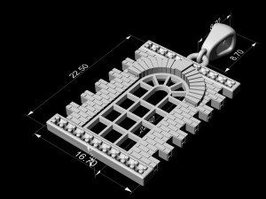 classic window pendant 3Dプリントモデル