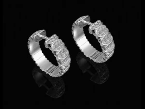 brilliant hoop earrings 3D Print Model