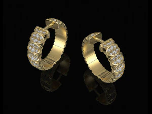 brilliant hoop earrings 3D Print Model