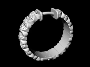 brilliant hoop earrings 3D Print Model