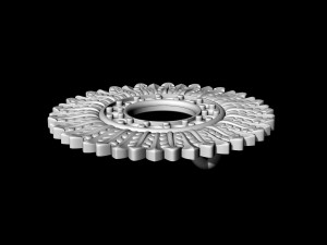 circle of feathers pendant 3D Принт Модель