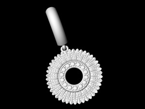 circle of feathers earrings 3D Print Model