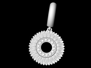 circle of feathers earrings 3D Print Model