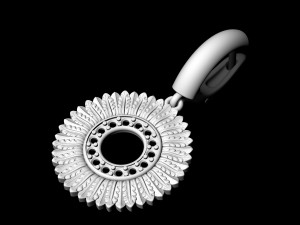 circle of feathers earrings 3D Print Model