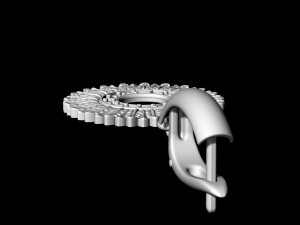 circle of feathers earrings 3D Print Model