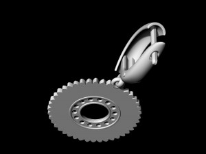 circle of feathers earrings 3D Print Model