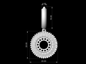 circle of feathers earrings 3D Print Model