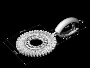 circle of feathers earrings 3D Print Model