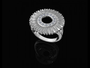 circle of feathers ring 3Dプリントモデル