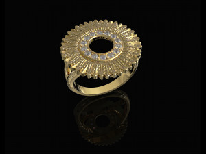 circle of feathers ring 3Dプリントモデル