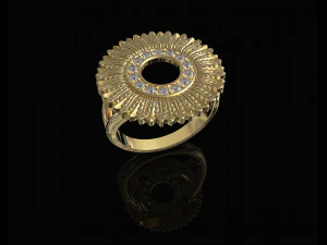 circle of feathers ring 3D Print Model