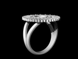circle of feathers ring 3Dプリントモデル