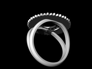 circle of feathers ring 3Dプリントモデル