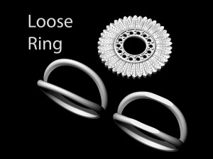 circle of feathers ring 3Dプリントモデル