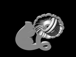 pretty rose with stalk-pendant Modello di stampa 3D