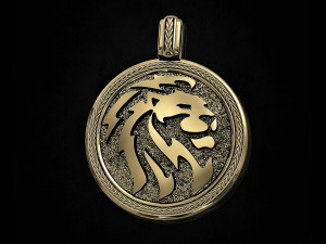 lion-logo pendant 3D Print Model