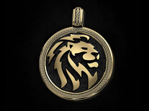 lion-logo pendant 3Dプリントモデル