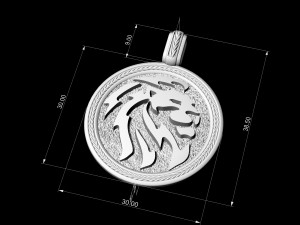 lion-logo pendant 3D Print Model