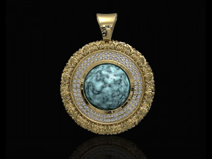 oriental cabochon pendant 3Dプリントモデル