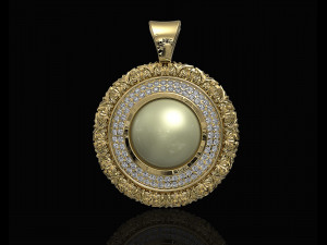 oriental cabochon pendant Model do druku 3D