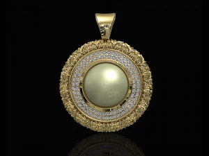 oriental cabochon pendant 3D Print Model