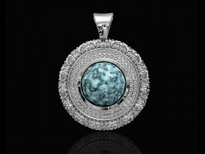 oriental cabochon pendant Model do druku 3D