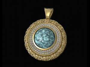 oriental cabochon pendant Model do druku 3D