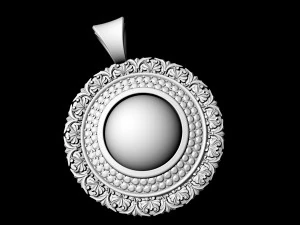oriental cabochon pendant 3D Print Model