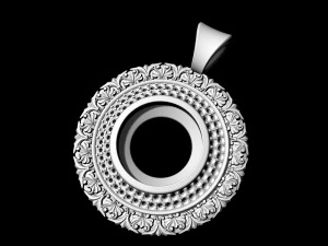 oriental cabochon pendant 3D Print Model