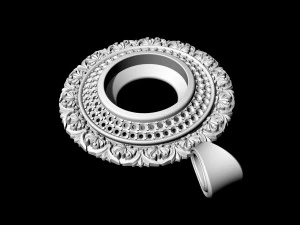 oriental cabochon pendant 3D Print Model