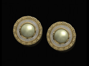 oriental cabochon earrings Modello di stampa 3D