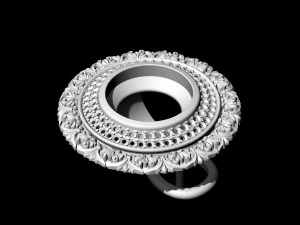 oriental cabochon earrings 3D Print Model