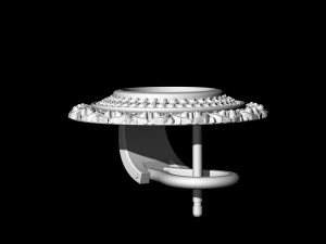 oriental cabochon earrings 3D Print Model