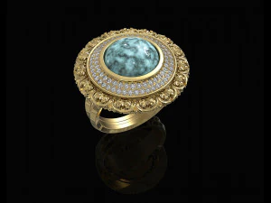 каблучка східний кабошон 3D Принт Модель