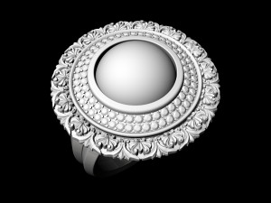 oriental cabochon ring 3D 打印模型