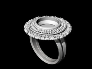oriental cabochon ring 3D Print Model