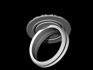 oriental cabochon ring 3D 打印模型