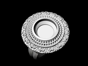 oriental cabochon ring 3D Print Model