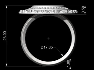 oriental cabochon ring 3D Print Model