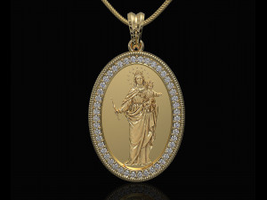 mary with baby pendant 3D-Druckmodell