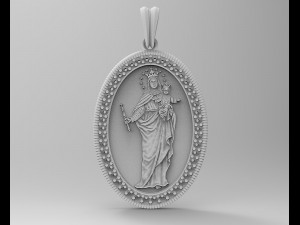 mary with baby pendant 3D Druckmodell