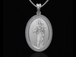 mary with baby pendant 3D Druckmodell