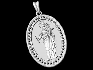 mary with baby pendant 3D Druckmodell