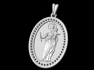 mary with baby pendant 3D Druckmodell