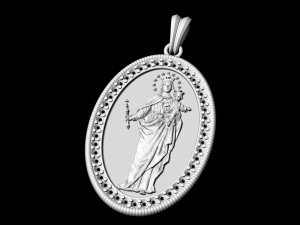mary with baby pendant 3D Druckmodell