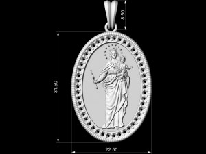 mary with baby pendant 3D Druckmodell
